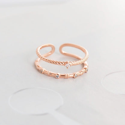 Bague Gemma - Argent 925 - Or Rose