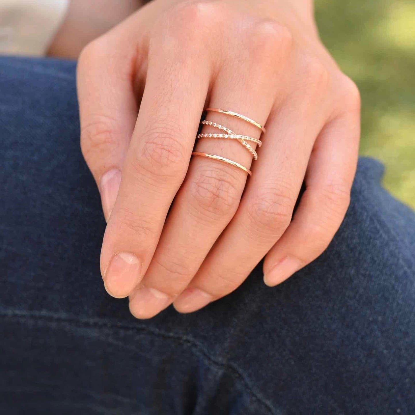 Bague Sia - Or Rose