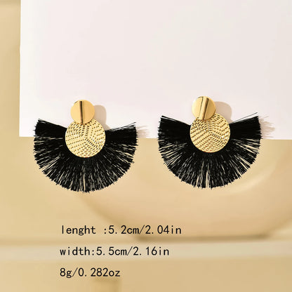 Boucles d’oreilles Majestic Bohème – Pompons Blancs